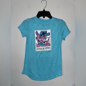 Disney Stitch‎ & Angel Turquoise Kids T-Shirt